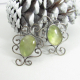 One Of A Kind Prehnite And Sterling Silver Earrings
