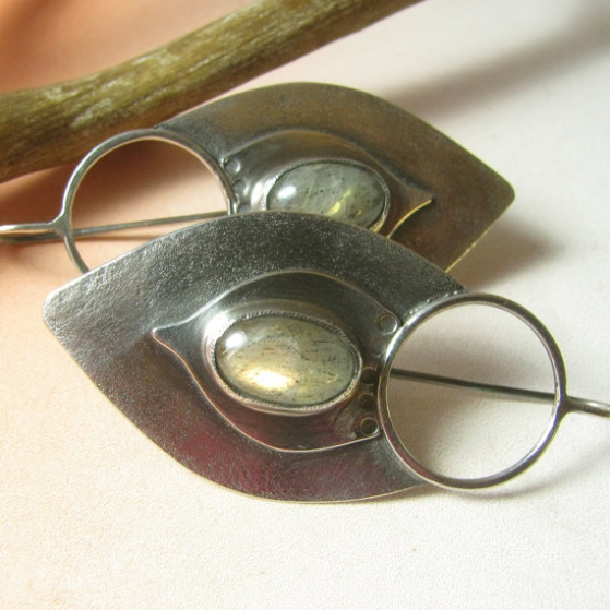 Labradorite And Sterling Silver Earrings