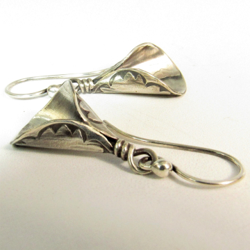 Sterling Silver Lily Argentium Earrings