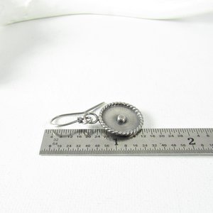 Modern Argentium Sterling Silver Disk Earrings, Edgy, Contemporary And Stylish Everyday Jewelry