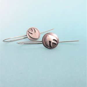 Argentium Silver Angel Fish Earrings, Whimsical Jewelry