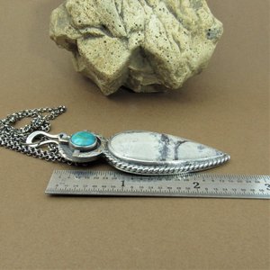 Pachamama, Jasper And Turquoise Necklace, Goddess Pendant, Argentium Sterling Silver, One Of A Kind