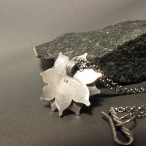 Rainbow Moonstone Lotus Necklace, Argentium Sterling Silver gemstone And Flower Necklace