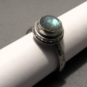 Sterling Silver Labradorite Ring Size 6, 6.25, 6.5, 7, 7.25, 7.5