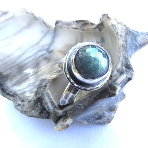 Sterling Silver Labradorite Ring Size 6, 6.25, 6.5, 7, 7.25, 7.5