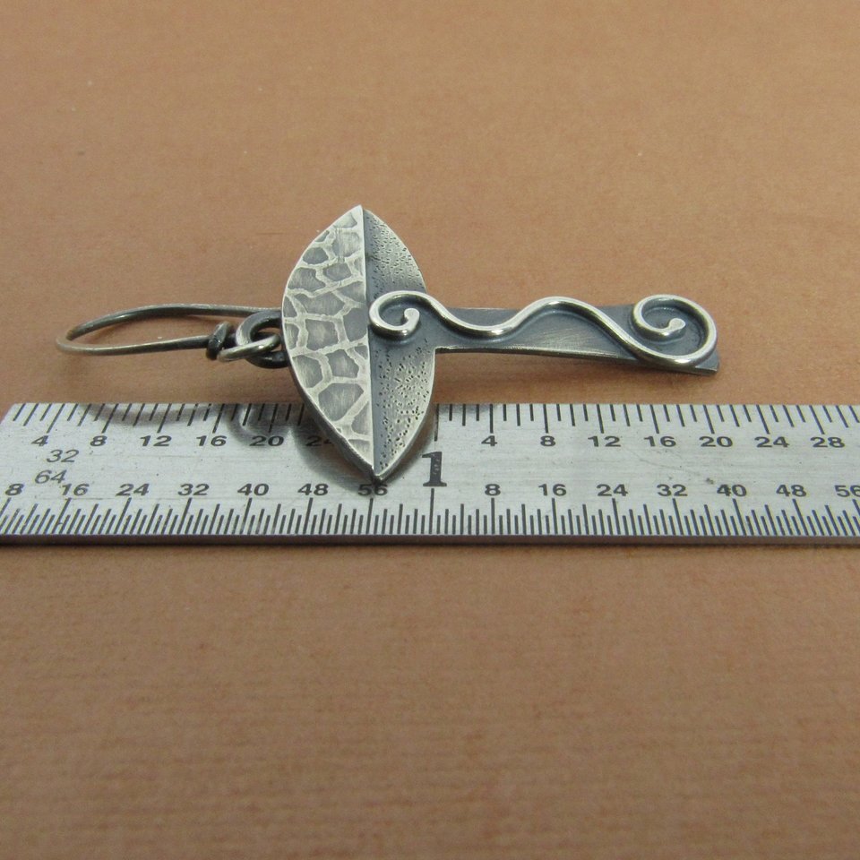 Argentium Sterling Silver Mushroom Earrings, Fungi Jewelry Gift