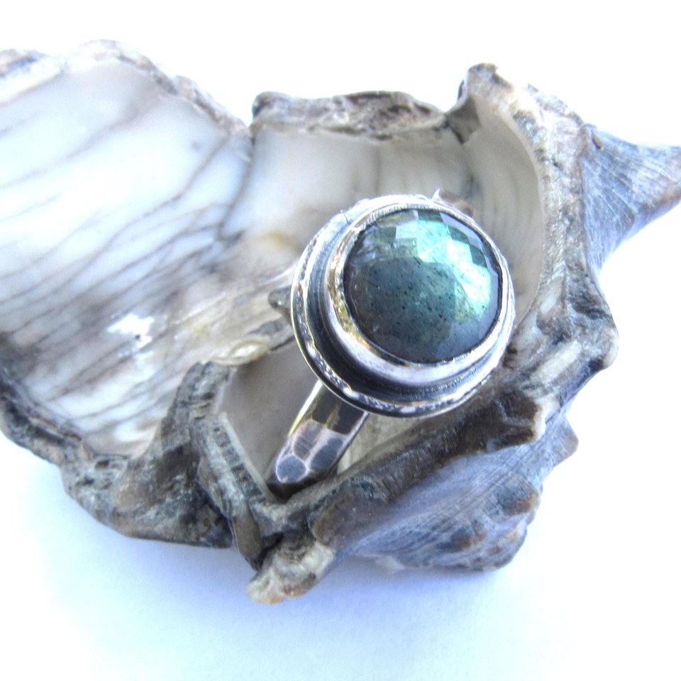 Sterling Silver Labradorite Ring Size 6, 6.25, 6.5, 7, 7.25, 7.5